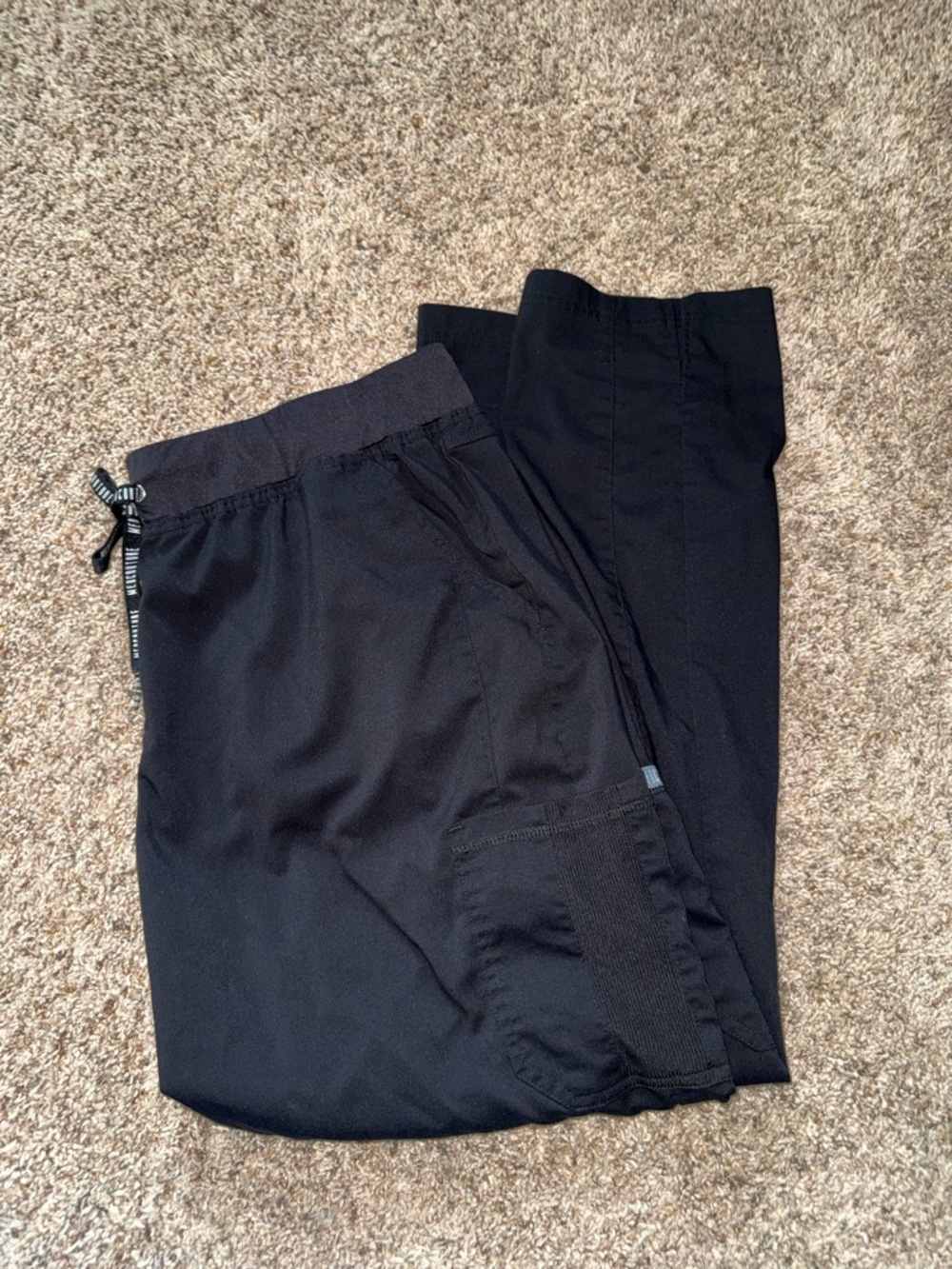 Med Couture Touch Black Women's Drawstring Scrub Pants